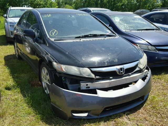 2HGFA16599H368025 - 2009 HONDA CIVIC LX BLACK photo 1