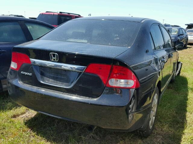 2HGFA16599H368025 - 2009 HONDA CIVIC LX BLACK photo 4