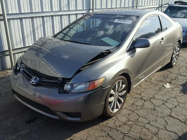 2HGFG12816H557598 - 2006 HONDA CIVIC EX GRAY photo 2