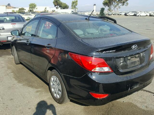 KMHCT4AE7GU944656 - 2016 HYUNDAI ACCENT SE BLACK photo 3