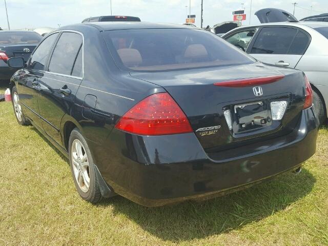 JHMCM56337C018564 - 2007 HONDA ACCORD SE BLACK photo 3