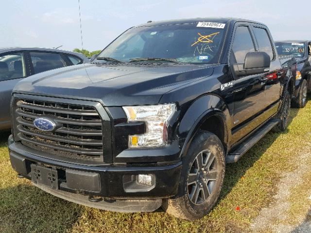 1FTEW1EGXGKD87039 - 2016 FORD F150 BLACK photo 2