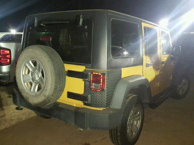 1C4BJWDG2DL632311 - 2013 JEEP WRANGLER U YELLOW photo 4