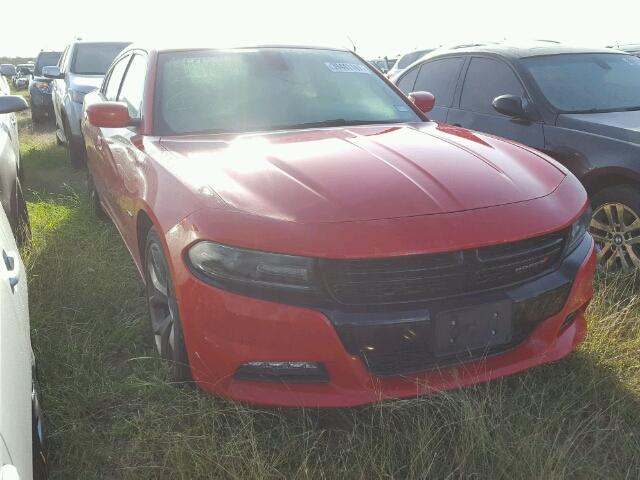 2C3CDXCTXFH827223 - 2015 DODGE CHARGER RED photo 1