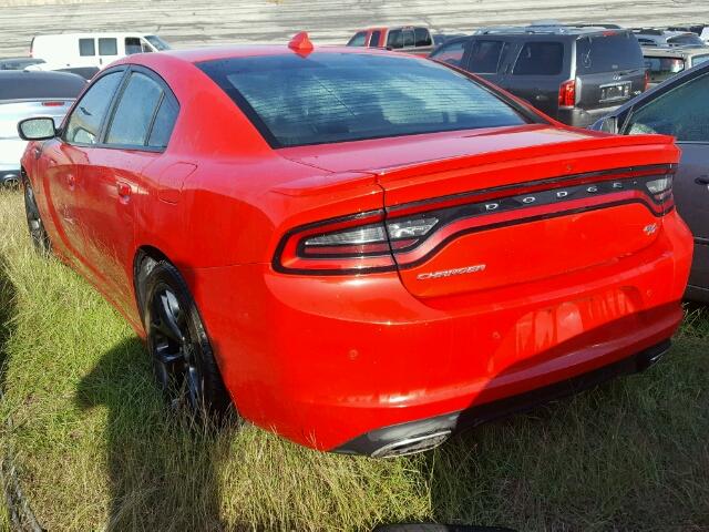 2C3CDXCTXFH827223 - 2015 DODGE CHARGER RED photo 3