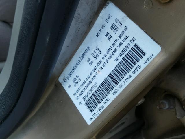 2B3HD46R73H559857 - 2003 DODGE INTREPID S Qızıl foto 10