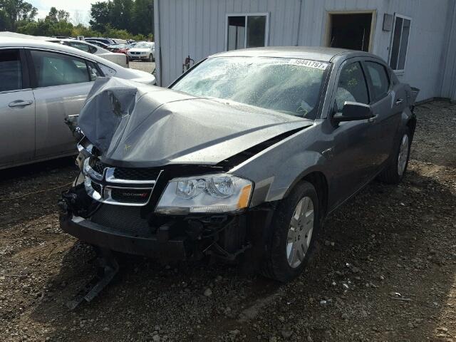 1C3CDZAB5DN571714 - 2013 DODGE AVENGER GRAY photo 2