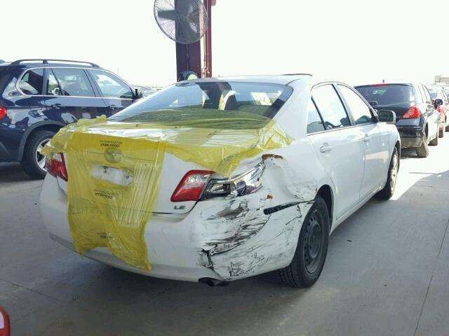 4T1BE46K89U868596 - 2009 TOYOTA CAMRY BASE WHITE photo 4