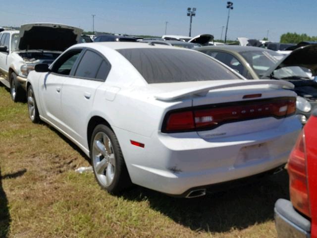 2C3CDXHG1EH370828 - 2014 DODGE CHARGER SX WHITE photo 3