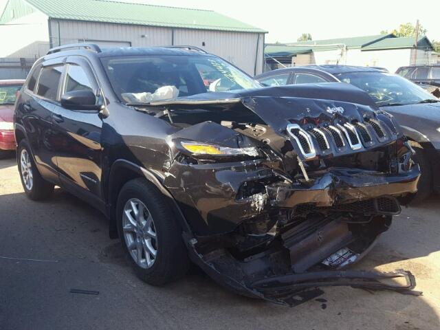 1C4PJMAB3GW204043 - 2016 JEEP CHEROKEE S BLACK photo 1