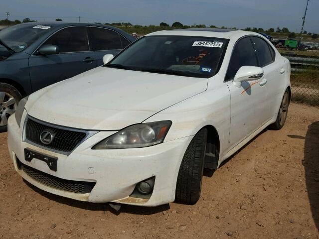 JTHBF5C23B2101010 - 2011 LEXUS IS WHITE photo 2