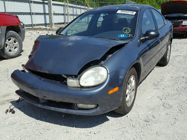 1B3ES46C21D187875 - 2001 DODGE NEON SE BLUE photo 2