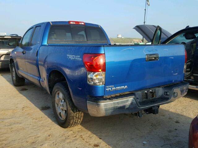 5TFRV54107X025765 - 2007 TOYOTA TUNDRA DOU BLUE photo 3