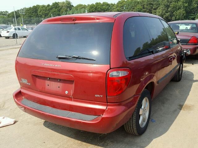 1D4GP45R46B756441 - 2006 DODGE CARAVAN SX RED photo 4