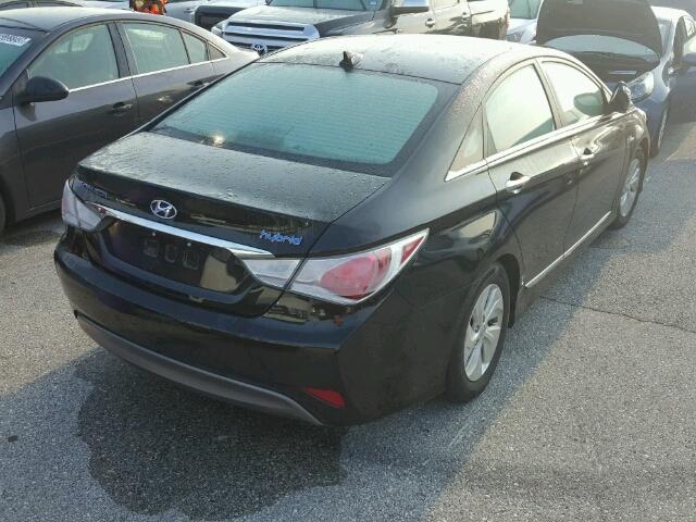 KMHEC4A42FA138322 - 2015 HYUNDAI SONATA HYB BLACK photo 4