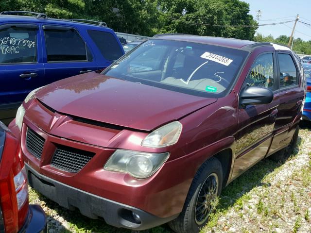 3G7DA03E64S519394 - 2004 PONTIAC AZTEK RED photo 2