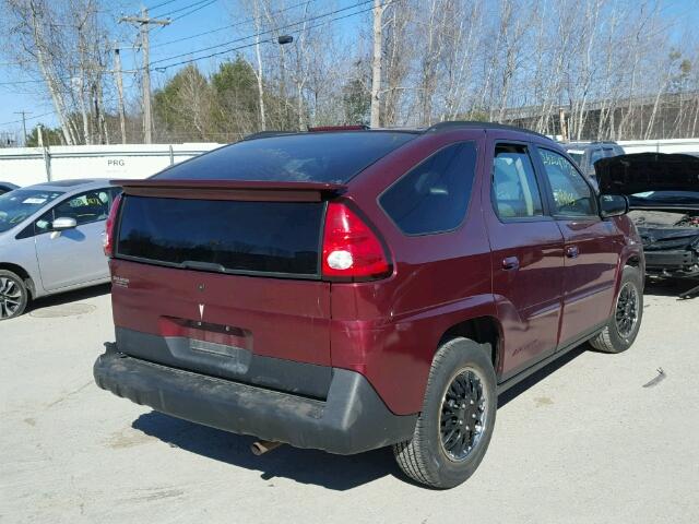 3G7DA03E64S519394 - 2004 PONTIAC AZTEK RED photo 4