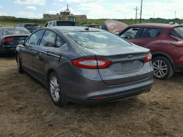 1FA6P0H73E5370771 - 2014 FORD FUSION GRAY photo 3