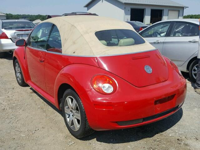 3VWRF31Y36M327068 - 2006 VOLKSWAGEN NEW BEETLE 红色 照片 3