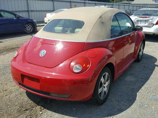 3VWRF31Y36M327068 - 2006 VOLKSWAGEN NEW BEETLE 红色 照片 4