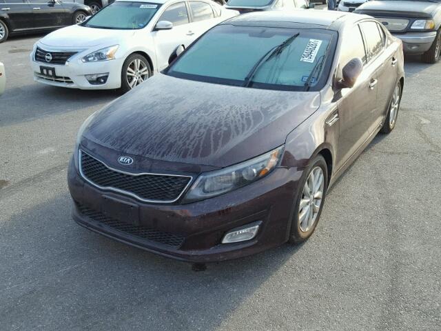 5XXGN4A70EG310786 - 2014 KIA OPTIMA EX BURGUNDY photo 2