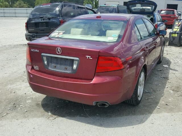 19UUA66296A058932 - 2006 ACURA 3.2TL RED photo 4