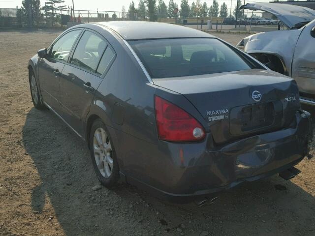 1N4BA41E37C830395 - 2007 NISSAN MAXIMA SE GRAY photo 3