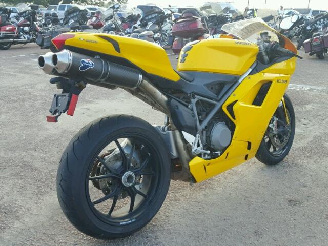 ZDM1XBEW08B016714 - 2008 DUCATI 1098 YELLOW photo 4