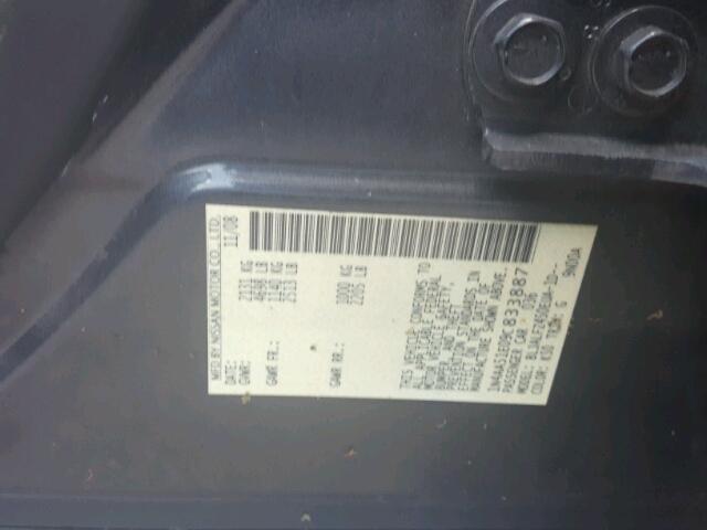 1N4AA51E09C833887 - 2009 NISSAN MAXIMA GRAY photo 10