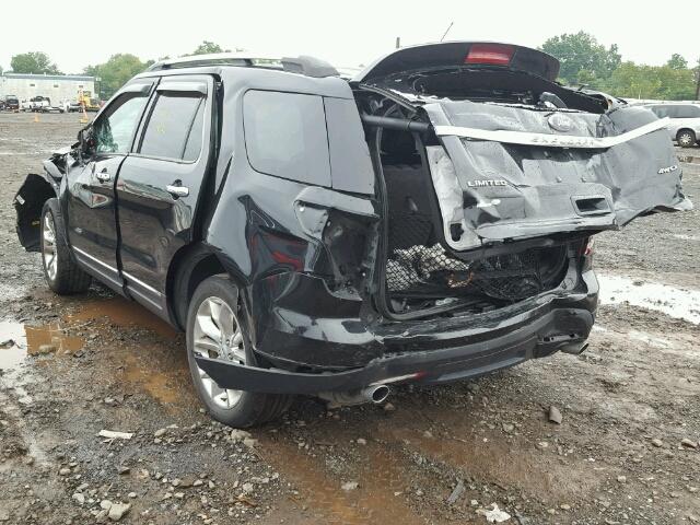 1FM5K8F82FGB15335 - 2015 FORD EXPLORER L BLACK photo 3