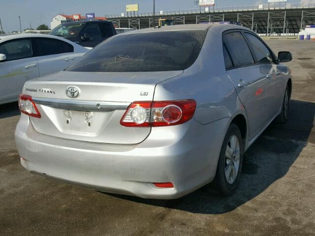 JTDBU4EE2B9164034 - 2011 TOYOTA COROLLA BA SILVER photo 4