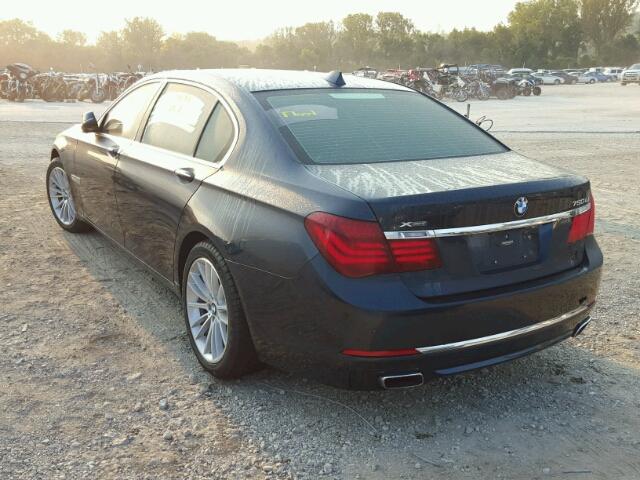 WBAYF8C50ED653707 - 2014 BMW 750 BLUE photo 3