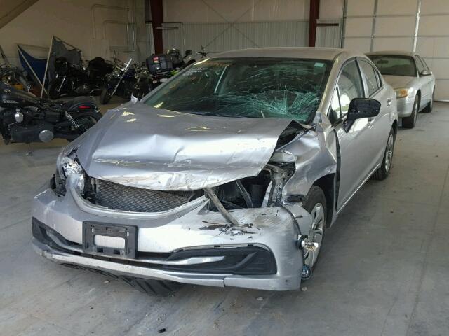 19XFB2E52EE071106 - 2014 HONDA CIVIC LX Plata foto 2