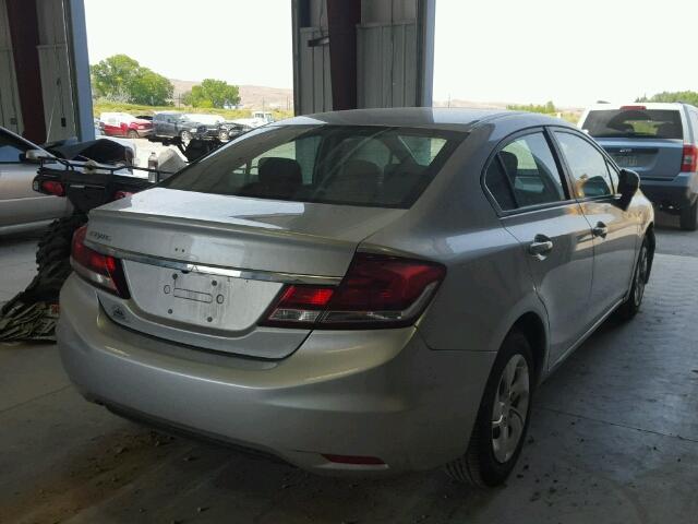 19XFB2E52EE071106 - 2014 HONDA CIVIC LX Plata foto 4