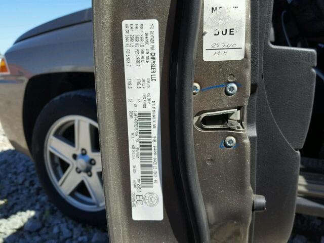 1J8FT47078D737109 - 2008 JEEP COMPASS SP GREEN photo 10