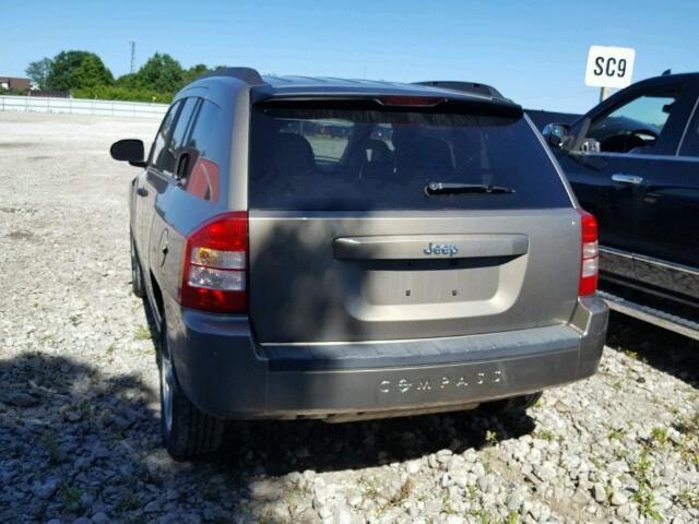 1J8FT47078D737109 - 2008 JEEP COMPASS SP GREEN photo 3