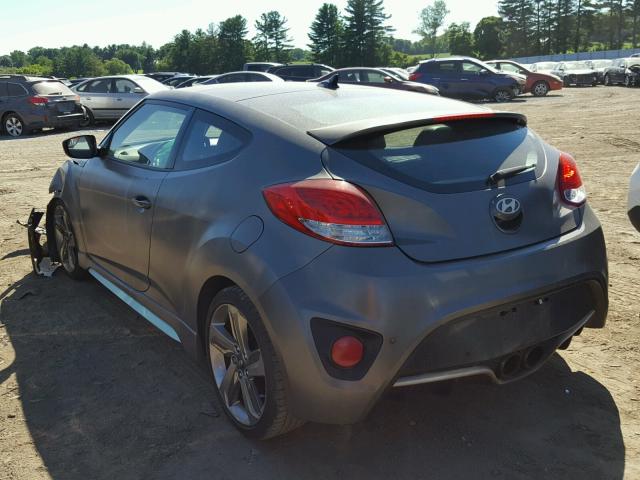 KMHTC6AE2DU085497 - 2013 HYUNDAI VELOSTER T GRAY photo 3