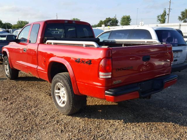 1D7HG32N43S368334 - 2003 DODGE DAKOTA SPO RED photo 3