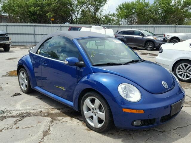 3VWSF31Y27M415080 - 2007 VOLKSWAGEN NEW BEETLE BLUE photo 1