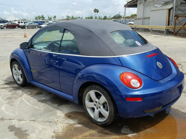 3VWSF31Y27M415080 - 2007 VOLKSWAGEN NEW BEETLE BLUE photo 3