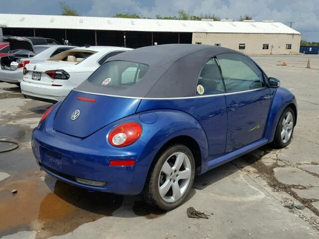 3VWSF31Y27M415080 - 2007 VOLKSWAGEN NEW BEETLE BLUE photo 4