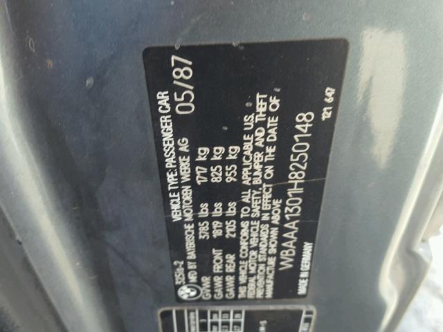 WBAAA1301H8250148 - 1987 BMW 325 IS BLUE photo 10