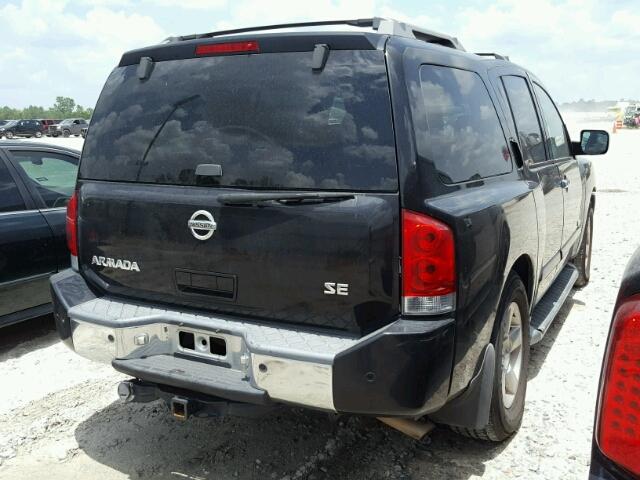 5N1AA08A25N740332 - 2005 NISSAN ARMADA SE BLACK photo 4