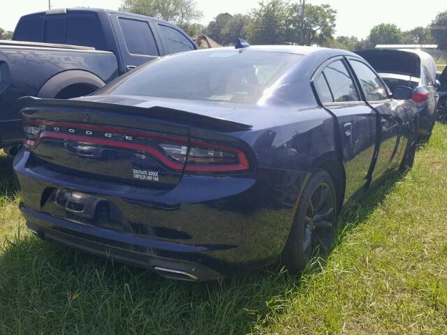 2C3CDXHG7GH174931 - 2016 DODGE CHARGER BLUE photo 4