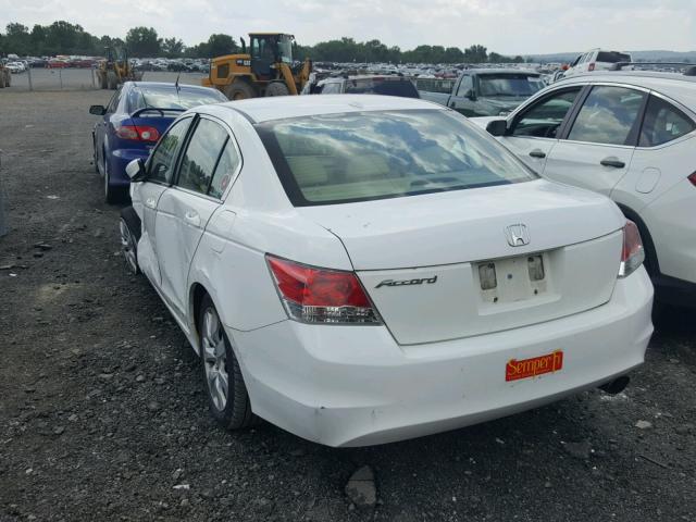 1HGCP26838A059617 - 2008 HONDA ACCORD EXL WHITE photo 3