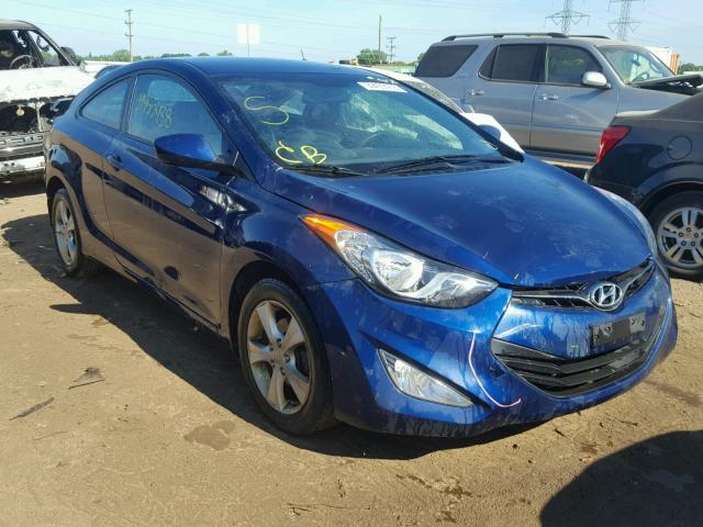 KMHDH6AE9DU005814 - 2013 HYUNDAI ELANTRA CO BLUE photo 1