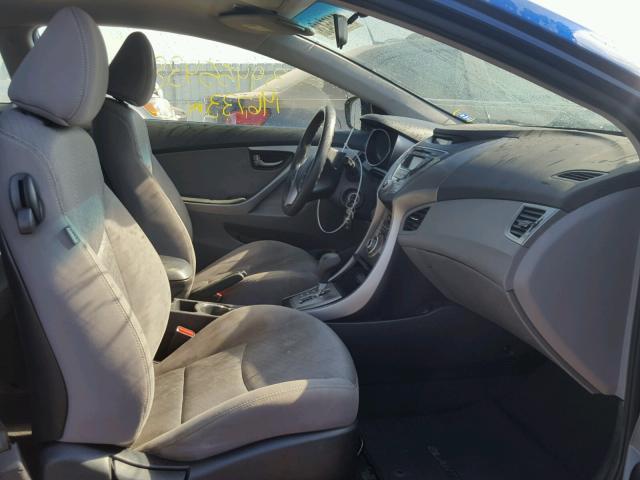 KMHDH6AE9DU005814 - 2013 HYUNDAI ELANTRA CO BLUE photo 5