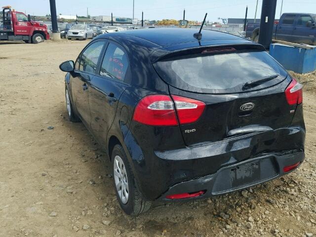 KNADM5A31D6789240 - 2013 KIA RIO LX BLACK photo 3