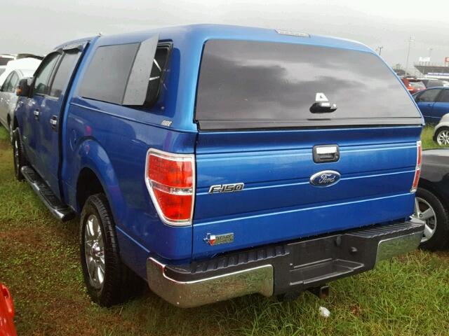 1FTFW1CT4CKD68002 - 2012 FORD F150 BLUE photo 3