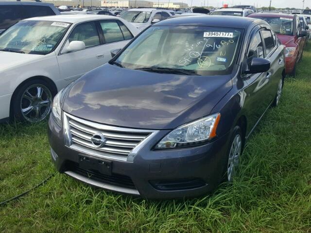 3N1AB7AP2EY288767 - 2014 NISSAN SENTRA GRAY photo 2